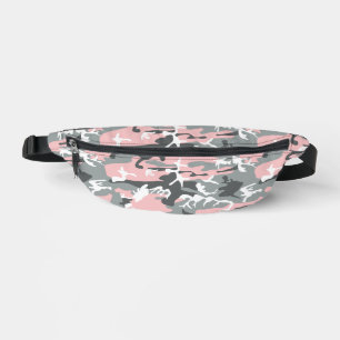 Rosa und graue Camouflage, Militär, Armee Bauchtasche