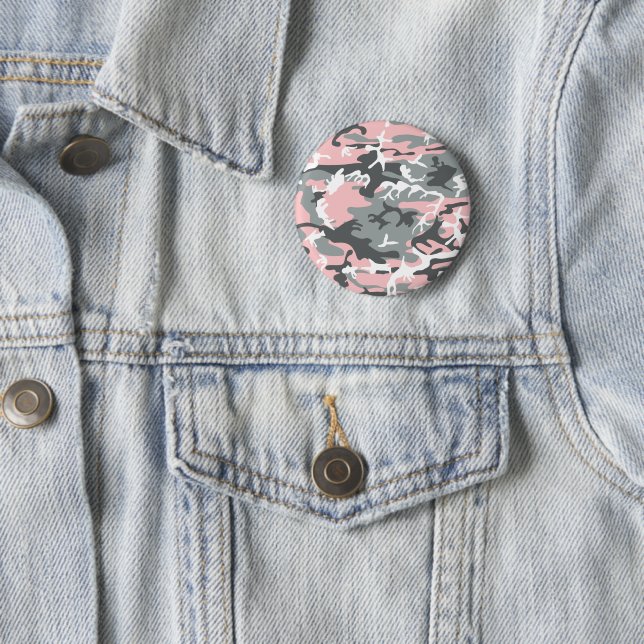 Rosa und graue Camouflage, Militär, Armee Button (Beispiel)