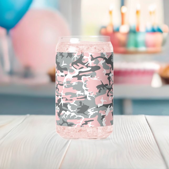 Rosa und graue Camouflage, Militär, Armee Dosenglas (Insitu (Baby Party))