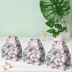 Rosa und graue Camouflage, Militär, Armee Geschenkschachtel