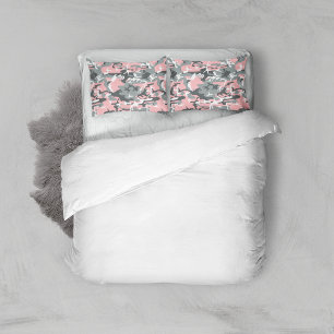Rosa und graue Camouflage, Militär, Armee Kissenbezug