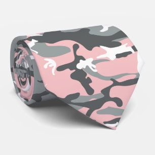 Rosa und graue Camouflage, Militär, Armee Krawatte
