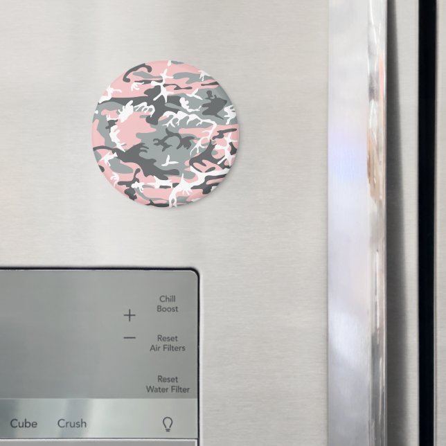 Rosa und graue Camouflage, Militär, Armee Magnet (In Situ (Kühlschrank))