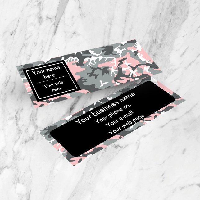 Rosa und graue Camouflage, Militär, Armee Mini Visitenkarte (Von Creator hochgeladen)