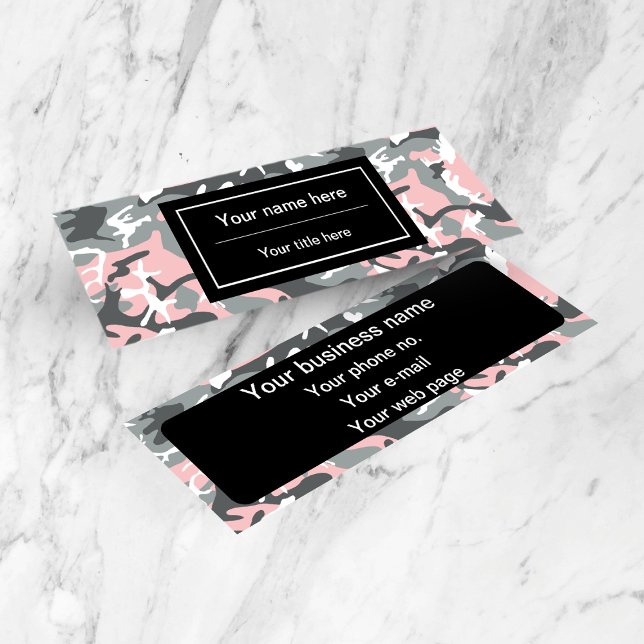 Rosa und graue Camouflage, Militär, Armee Mini Visitenkarte (Von Creator hochgeladen)