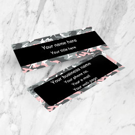 Rosa und graue Camouflage, Militär, Armee Mini Visitenkarte