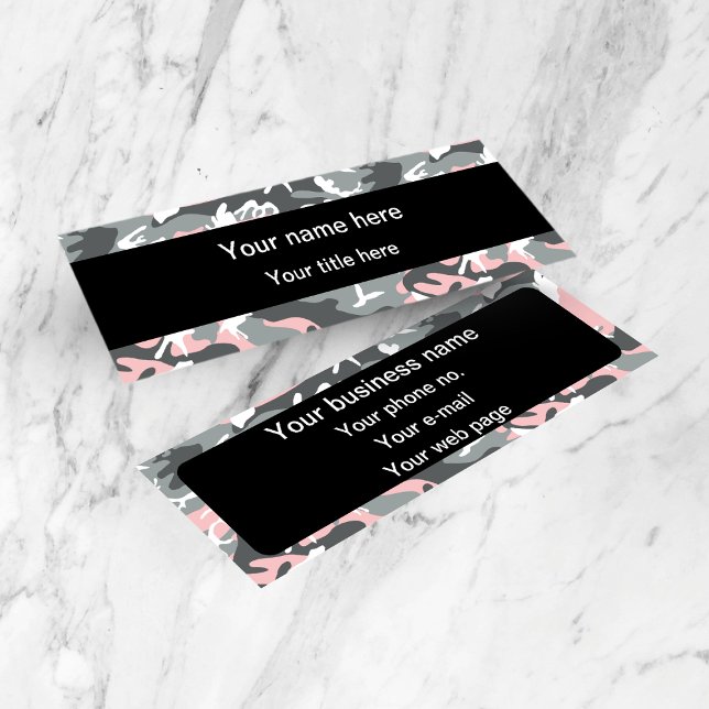 Rosa und graue Camouflage, Militär, Armee Mini Visitenkarte (Von Creator hochgeladen)