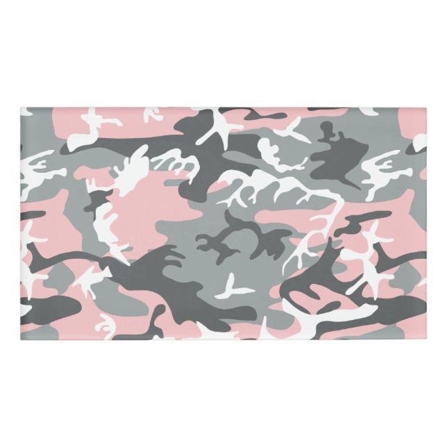 Rosa und graue Camouflage, Militär, Armee Namenschild (Vorderseite)