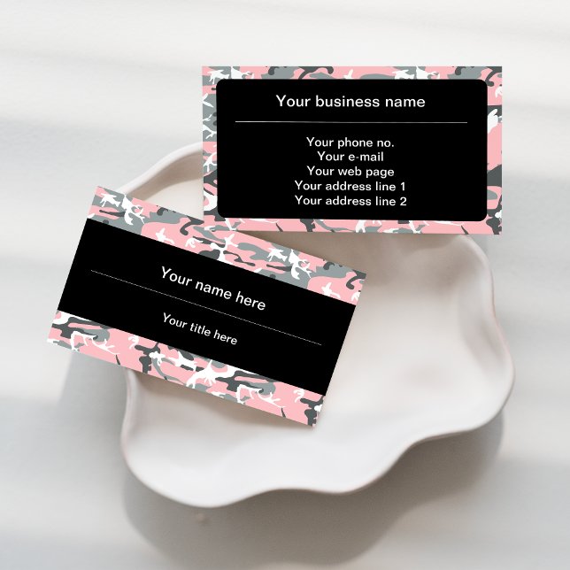 Rosa und graue Camouflage, Militär, Armee Visitenkarte (Von Creator hochgeladen)