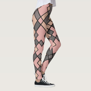 rosa und graue Farbverlaufsmuster Leggings