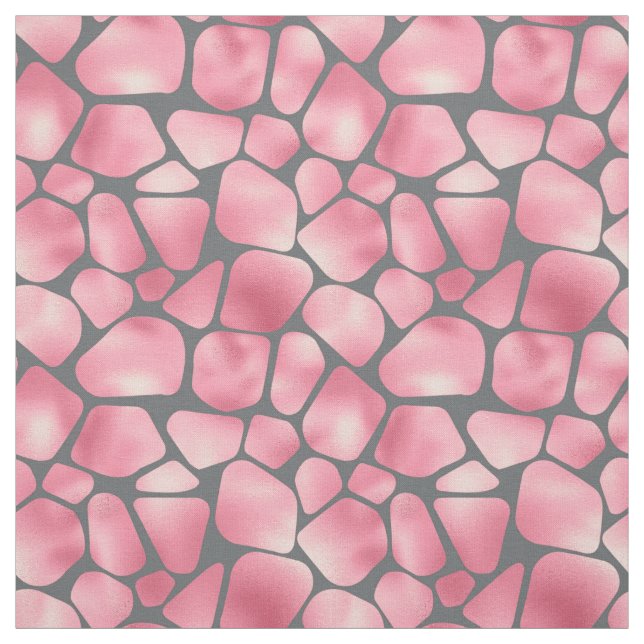 Rosa und graue Giraffe drucken Stoff (Muster)