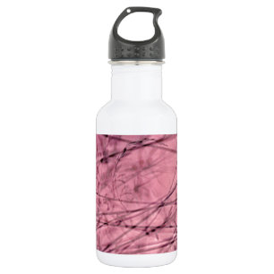 Rosa und graue Graslandschaft Trinkflasche