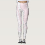 Rosa und graue Imitat Marmor Moderne Leggings<br><div class="desc">Moderne und einzigartige Leggings mit rosa und grauem Marmordruck in den Imitaten. Andere Farben sind verfügbar.</div>