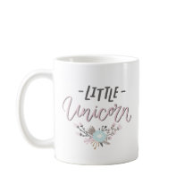 Rosa und graue kleine Einhornhandschrift mit Blume