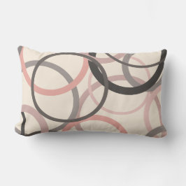 Rosa und graue Kreise Lendenkissen