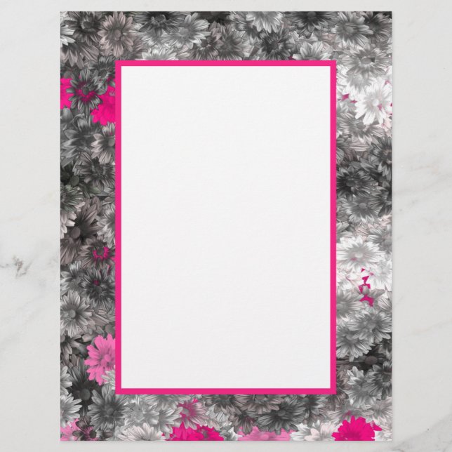Rosa und graue Kunst Briefbogen (Vorderseite)