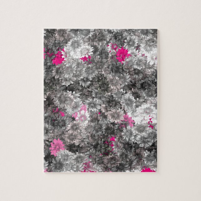 Rosa und graue Kunst Puzzle (Vertikal)