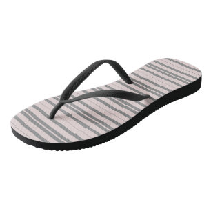 rosa und graue Streifen Flip Flops