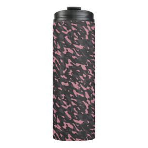 rosa und graue Tarnung abstrakt Thermosbecher