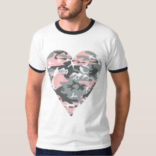 Rosa und Graue Tarnung, Militär, Armee T-Shirt