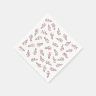 Rosa und graues niedliches Turnschuh-Muster Serviette