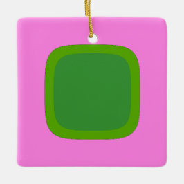 Rosa und Grün 1105 - Groovy Retro Art Keramikornament