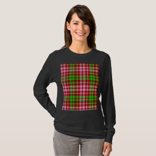 Rosa und grün kariert Tartan Rot T-Shirt
