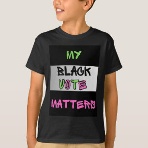 Rosa und grün meine schwarze Stimme T-Shirt