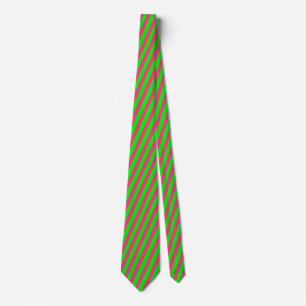 Rosa und Grün Striped Krawatte