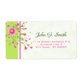 Rosa und grüne Abstrakte Blütengestaltung Licht 2