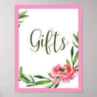 Rosa und grüne Aquarellfarben - Blumengeschenke Un