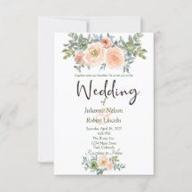 Rosa und grüne Aquarellkirche Einladung zur Hochze