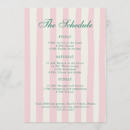 Rosa und grüne Bachelorette - Wochenendreise Programm