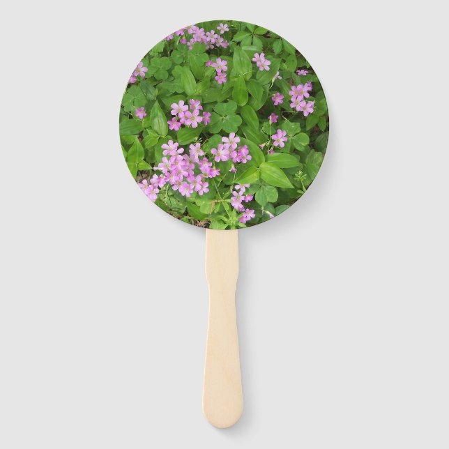 Rosa und grüne Blume auf einem Programmlüfter Fächer (Vorderseite)