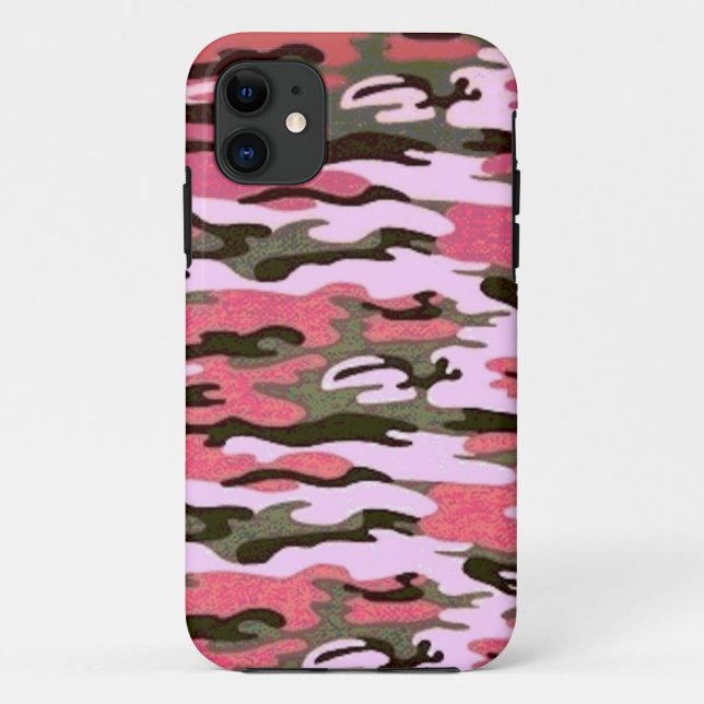 Rosa und grüne Camoflaume Case-Mate iPhone Hülle (Rückseite)