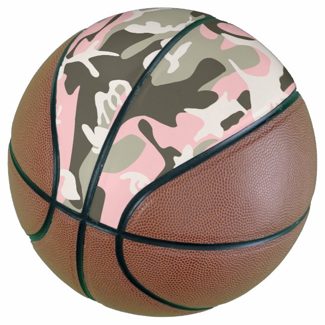 Rosa und grüne Camouflage, Militär, Armee Basketball (angewinkelt)