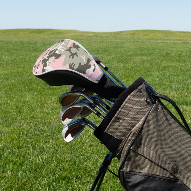 Rosa und grüne Camouflage, Militär, Armee Golf Headcover (In SItu)