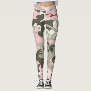 Rosa und grüne Camouflage, Militär, Armee Leggings