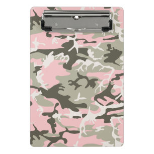 Rosa und grüne Camouflage, Militär, Armee Mini Klemmbrett