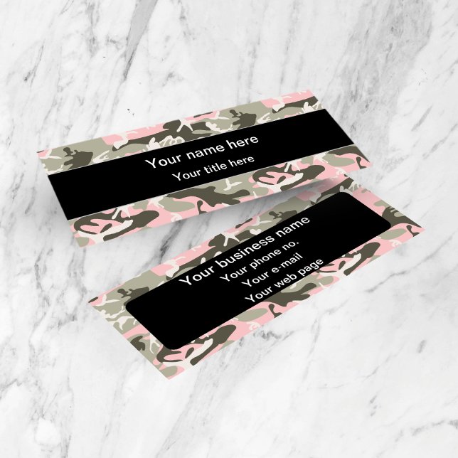 Rosa und grüne Camouflage, Militär, Armee Mini Visitenkarte (Von Creator hochgeladen)