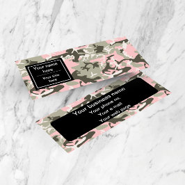 Rosa und grüne Camouflage, Militär, Armee Mini Visitenkarte