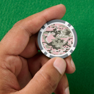 Rosa und grüne Camouflage, Militär, Armee Pokerchips