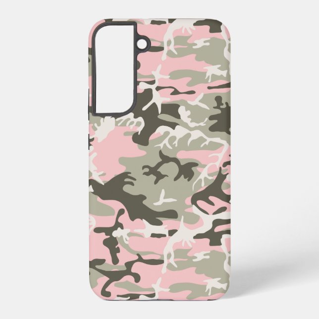 Rosa und grüne Camouflage, Militär, Armee Samsung Galaxy Hülle (Rückseite)