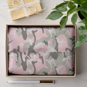 Rosa und grüne Camouflage, Militär, Armee Seidenpapier