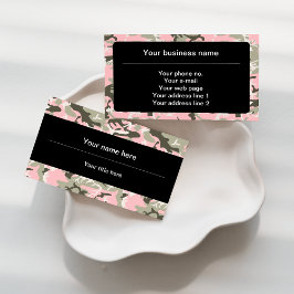 Rosa und grüne Camouflage, Militär, Armee Visitenkarte