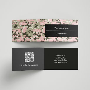 Rosa und grüne Camouflage, Militär, Armee Visitenkarten