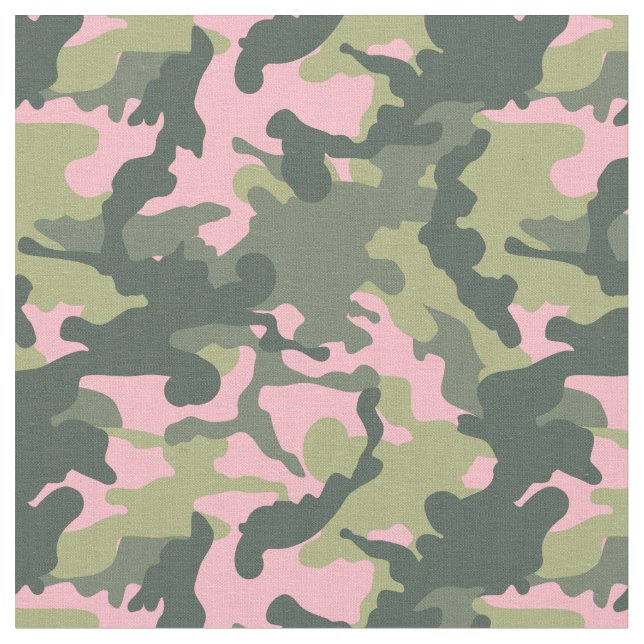 Rosa und grüne Camouflage Stoff (Nahaufnahme)