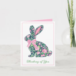 Rosa und grüne Chinoiserie Bunny mit Bow
