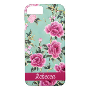 Rosa und grüne Chinoiserie Case-Mate iPhone Hülle