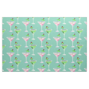 Rosa und grüne Cocktails Stoff
